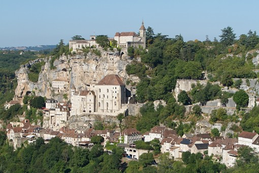 ville, village, falaise, France, Château, fortification