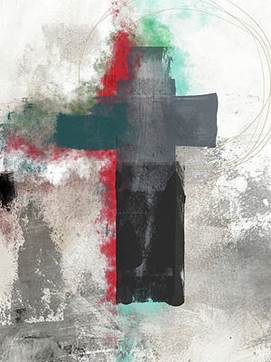 Wall Art - Mixed Media - Expressionist Cross 4- Art by Linda Woods by Linda Woods